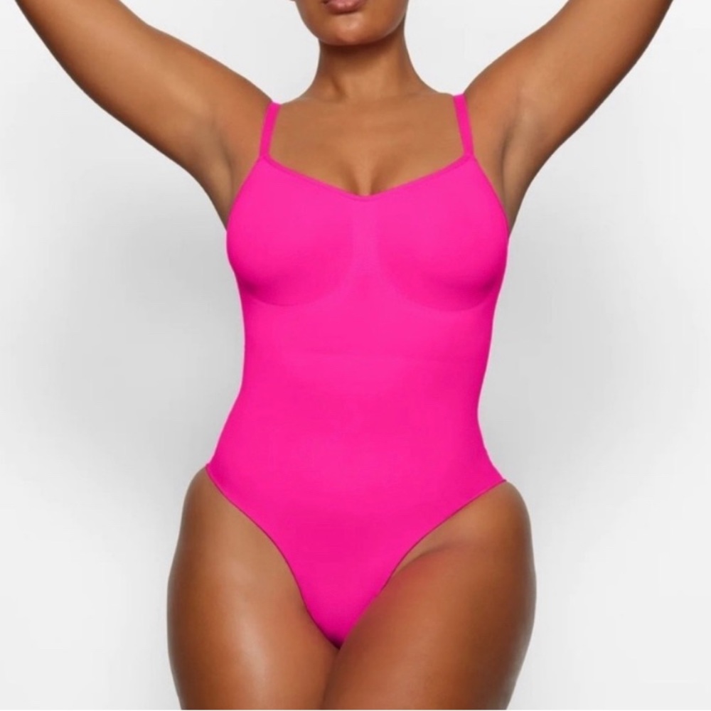 SKIMS Pink Sculpting Bodysuit